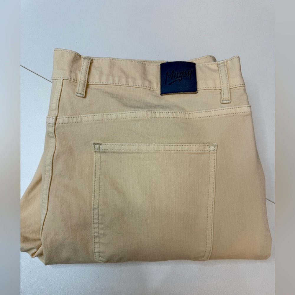 MUGSY Men’s Ivory Jeans size 40x32 - Picture 4 of 6